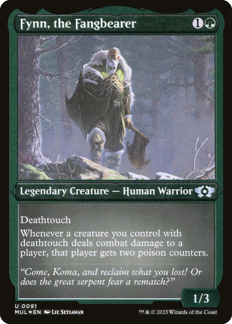 Fynn, the Fangbearer (Foil Etched) [Multiverse Legends] | Game Master's Emporium (The New GME)