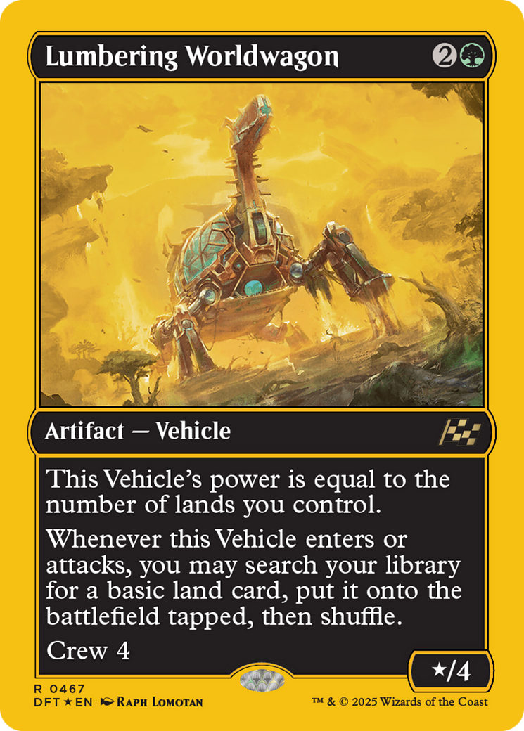 Lumbering Worldwagon (First-Place Foil) [Aetherdrift] | Game Master's Emporium (The New GME)