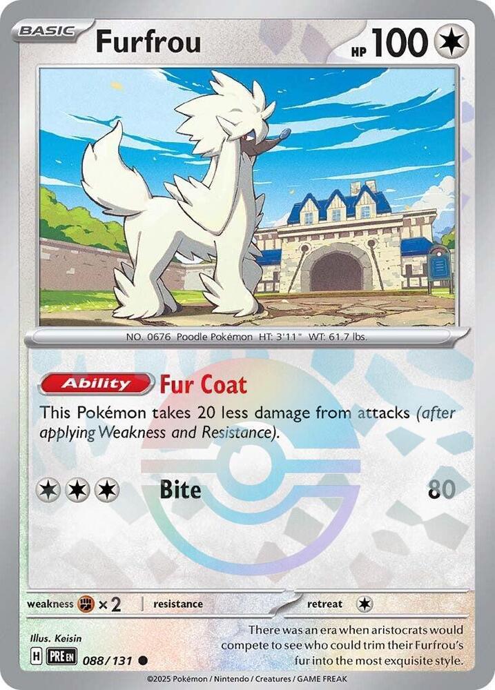 Furfrou (088/131) (Poke Ball Pattern) [Scarlet & Violet: Prismatic Evolutions] | Game Master's Emporium (The New GME)