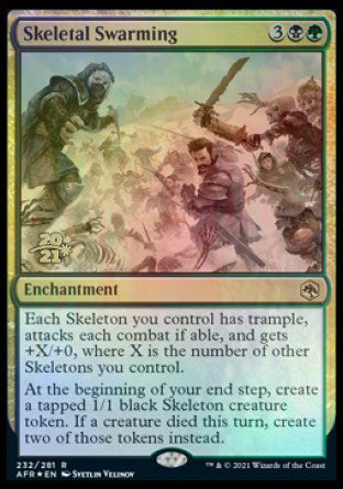 Skeletal Swarming [Dungeons & Dragons: Adventures in the Forgotten Realms Prerelease Promos] | Game Master's Emporium (The New GME)