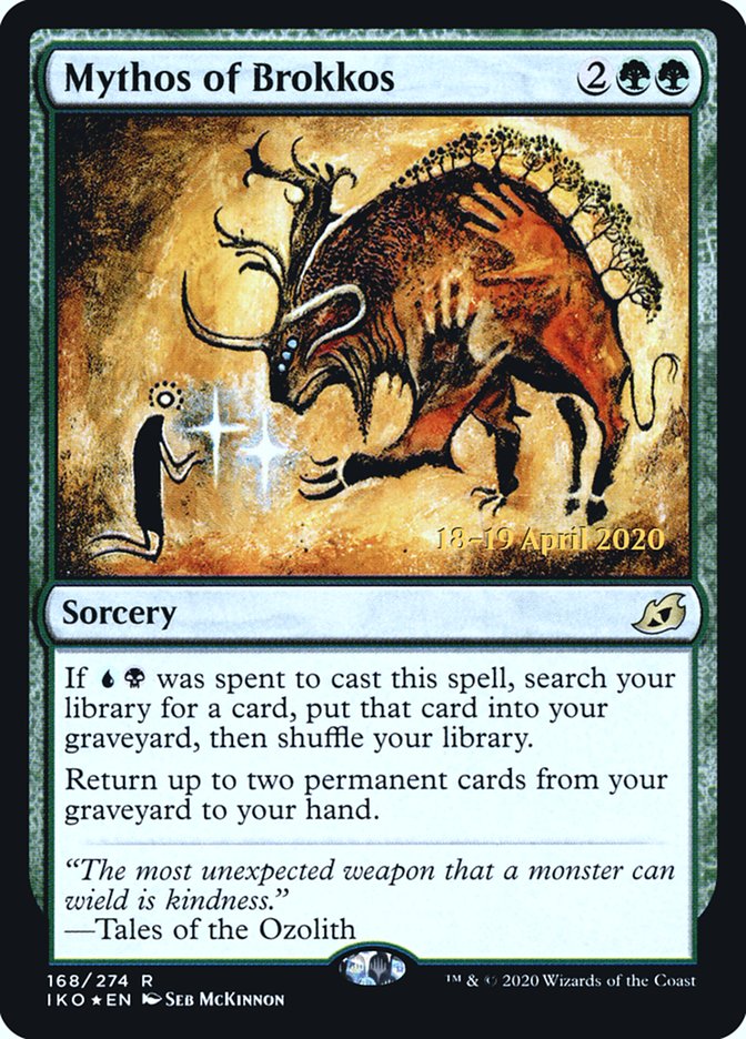 Mythos of Brokkos [Ikoria: Lair of Behemoths Prerelease Promos] | Game Master's Emporium (The New GME)