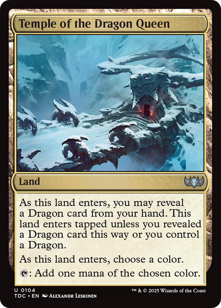 Temple of the Dragon Queen [Tarkir: Dragonstorm Commander] | Game Master's Emporium (The New GME)