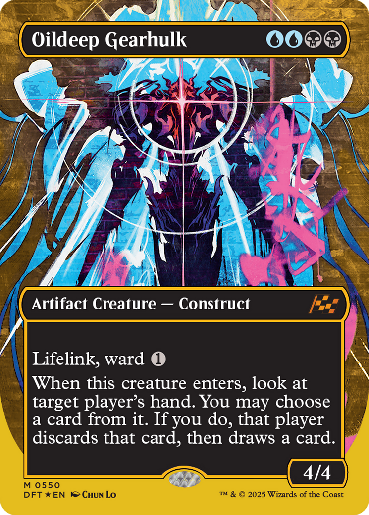 Oildeep Gearhulk (Borderless) (First-Place Foil) [Aetherdrift] | Game Master's Emporium (The New GME)