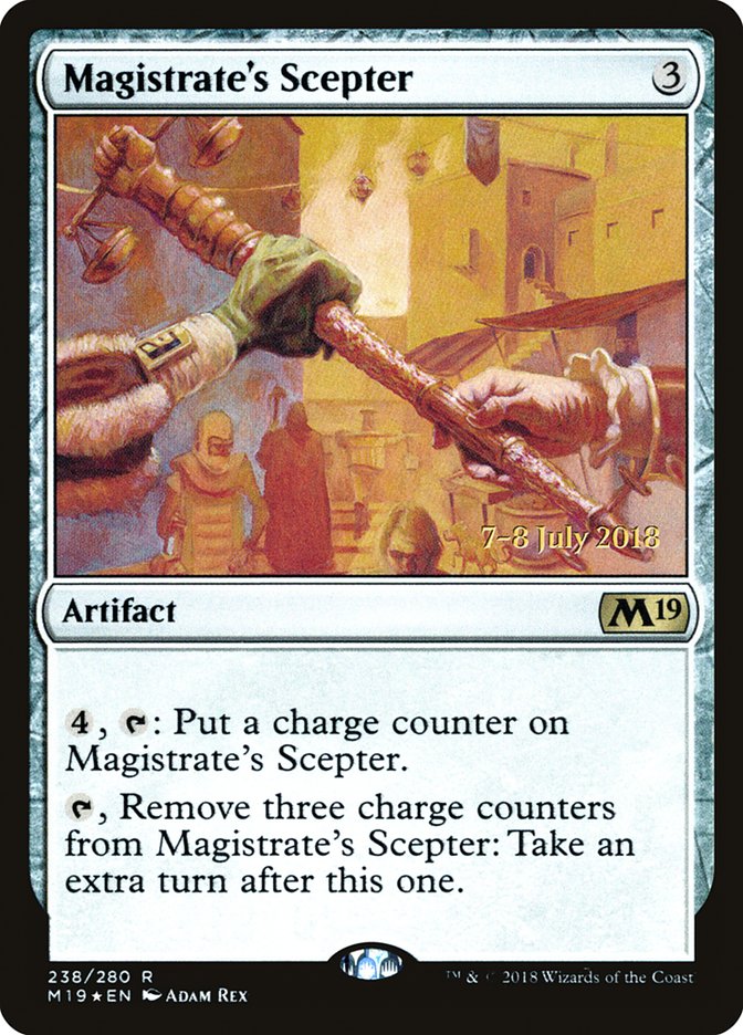 Magistrate's Scepter [Core Set 2019 Prerelease Promos] | Game Master's Emporium (The New GME)