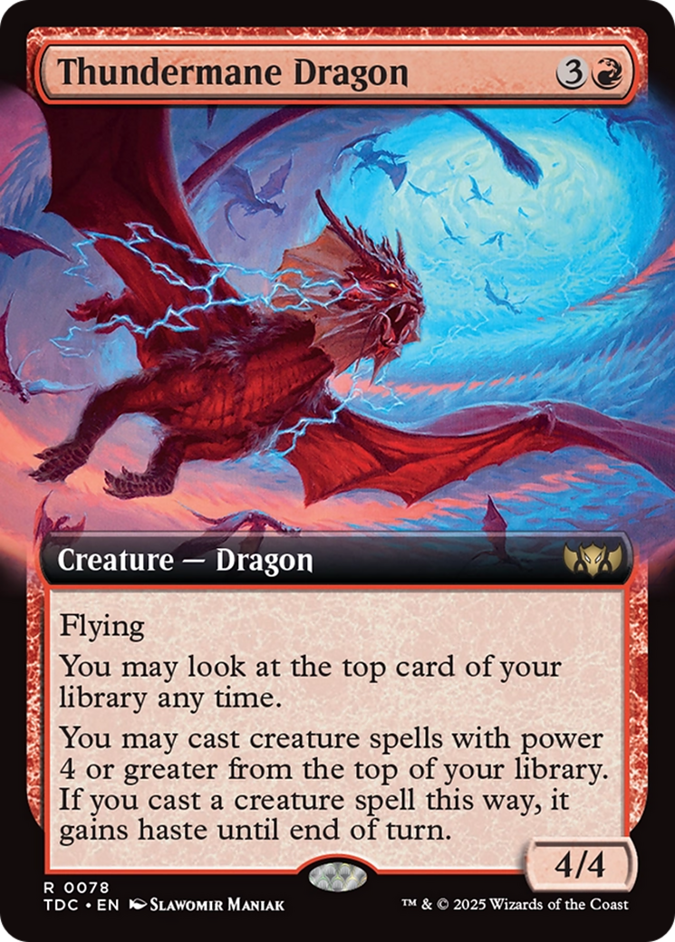 Thundermane Dragon (Extended Art) [Tarkir: Dragonstorm Commander] | Game Master's Emporium (The New GME)