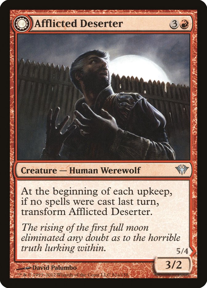 Afflicted Deserter // Werewolf Ransacker [Dark Ascension] | Game Master's Emporium (The New GME)