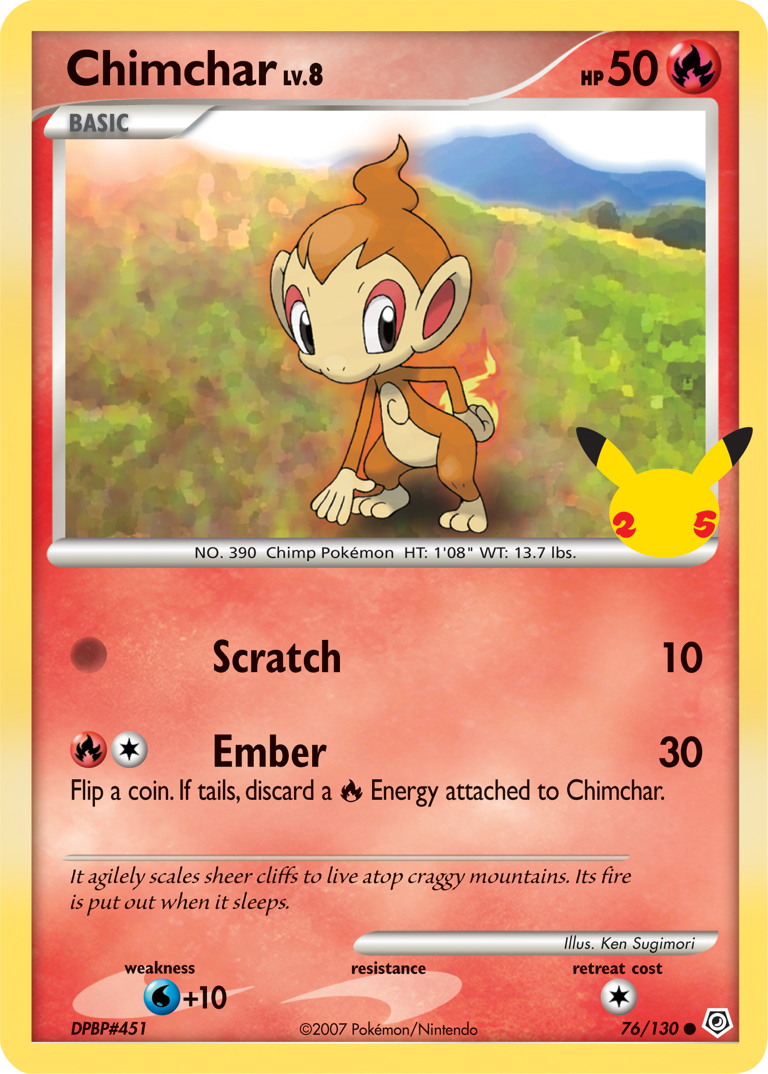 Chimchar (76/130) (Jumbo Card) [First Partner Pack] | Game Master's Emporium (The New GME)