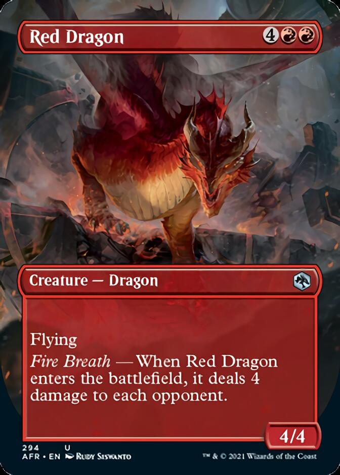 Red Dragon (Borderless Alternate Art) [Dungeons & Dragons: Adventures in the Forgotten Realms] | Game Master's Emporium (The New GME)