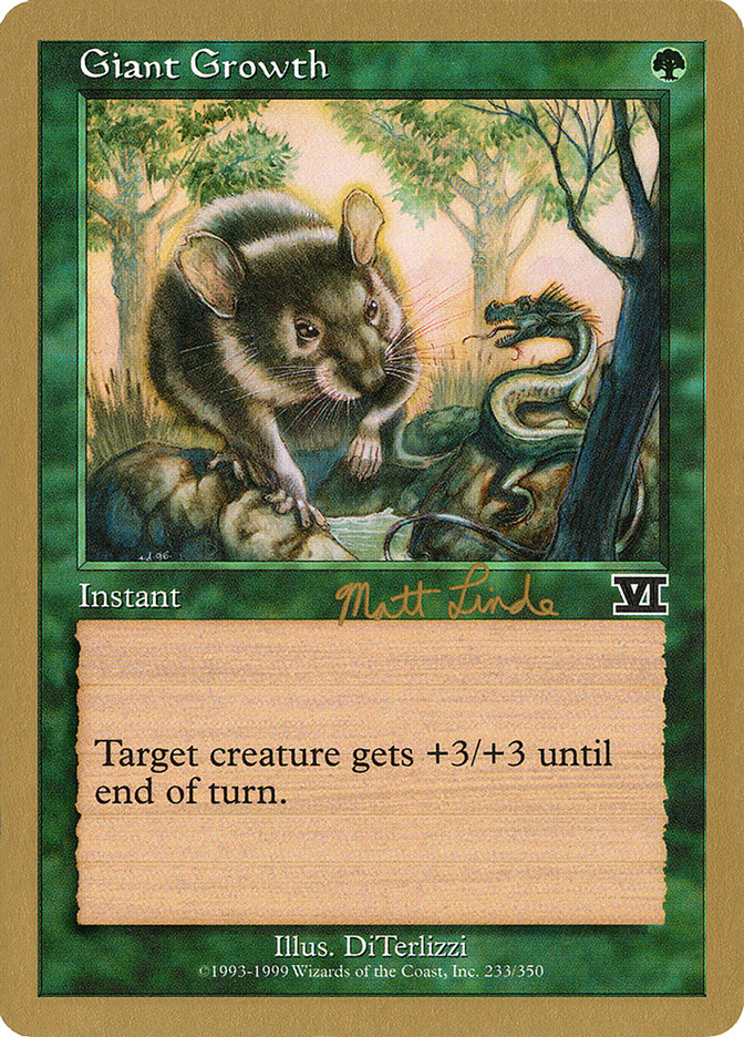 Giant Growth (Matt Linde) [World Championship Decks 1999] | Game Master's Emporium (The New GME)