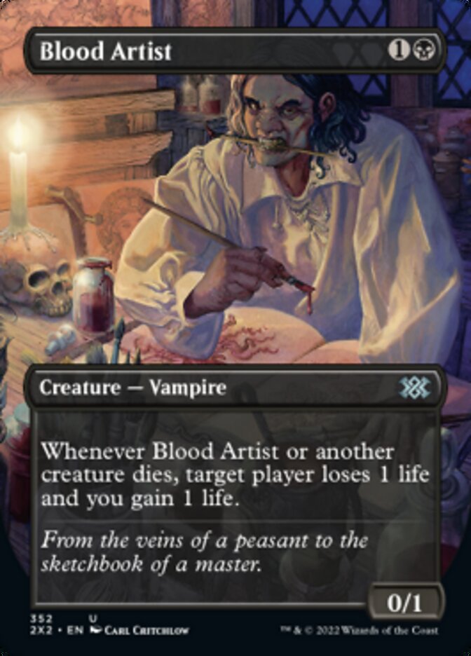 Blood Artist (Borderless Alternate Art) [Double Masters 2022] | Game Master's Emporium (The New GME)