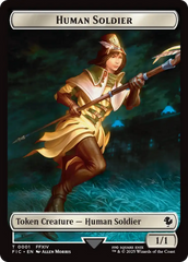 Human Soldier // Hero (0032) Double-Sided Token (Surge Foil) [FINAL FANTASY Commander Tokens] | Game Master's Emporium (The New GME)