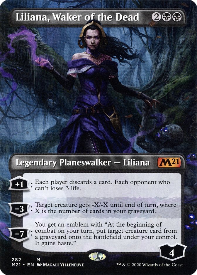 Liliana, Waker of the Dead (Borderless) [Core Set 2021] | Game Master's Emporium (The New GME)