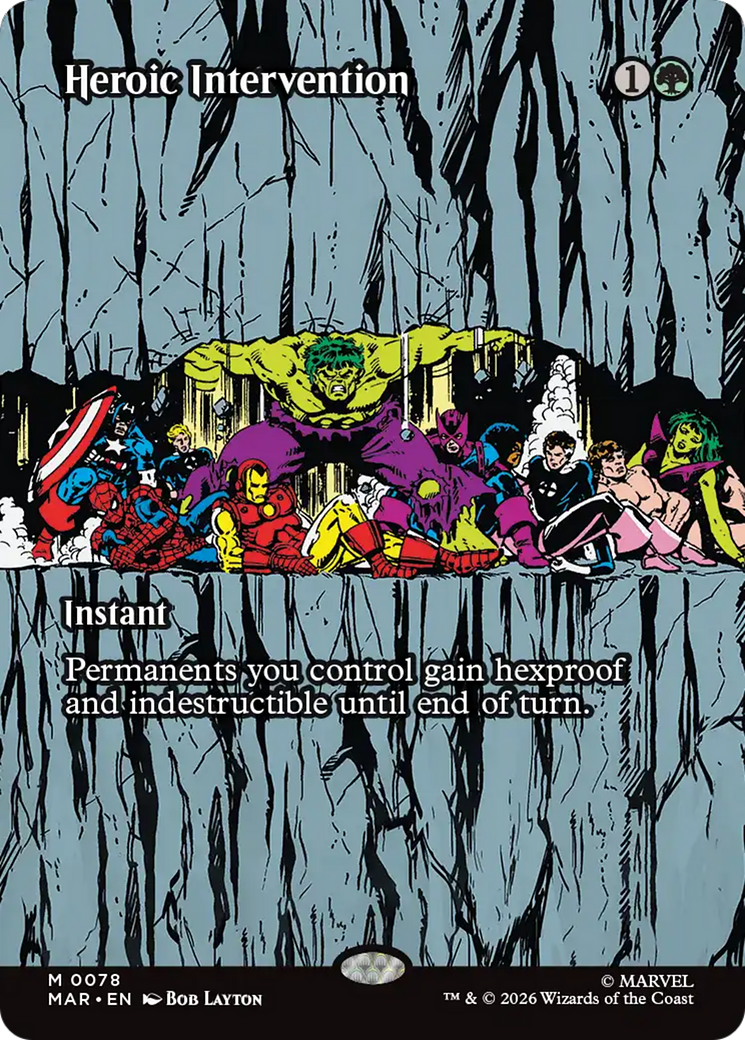 Heroic Intervention (0078) (Borderless) [Marvel Universe: Eternal-Legal] | Game Master's Emporium (The New GME)