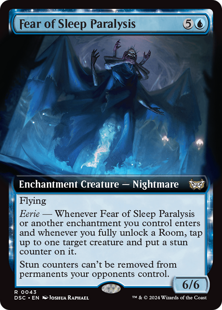 Fear of Sleep Paralysis (Extended Art) [Duskmourn: House of Horror Commander] | Game Master's Emporium (The New GME)