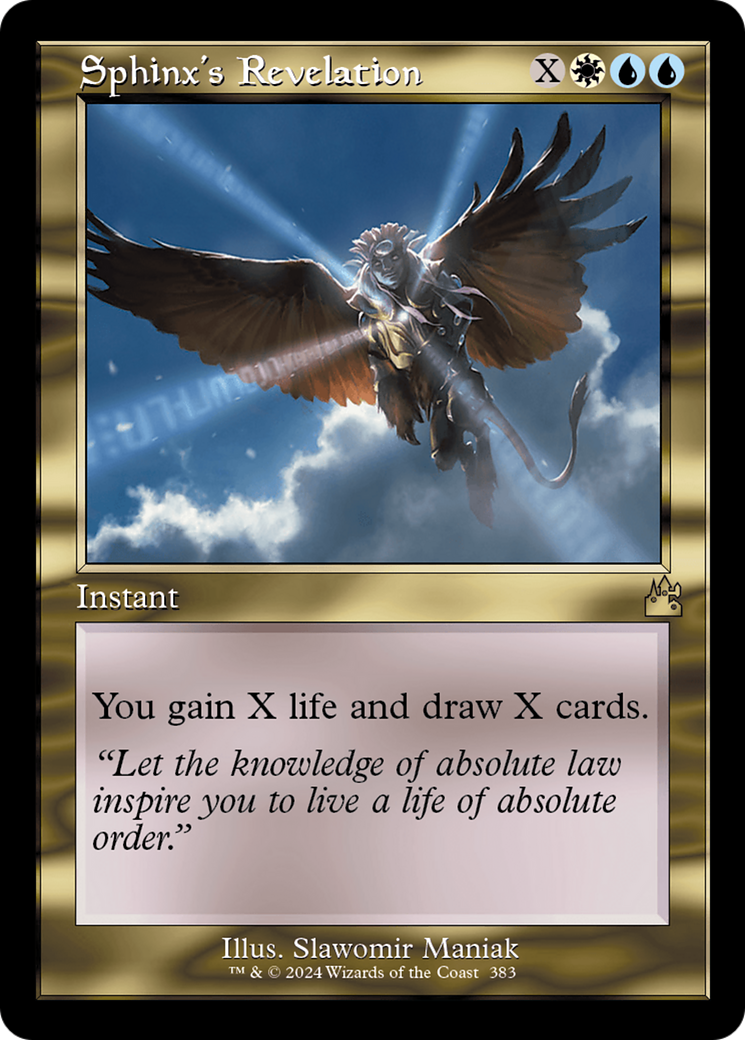 Sphinx's Revelation (Retro Frame) [Ravnica Remastered] | Game Master's Emporium (The New GME)
