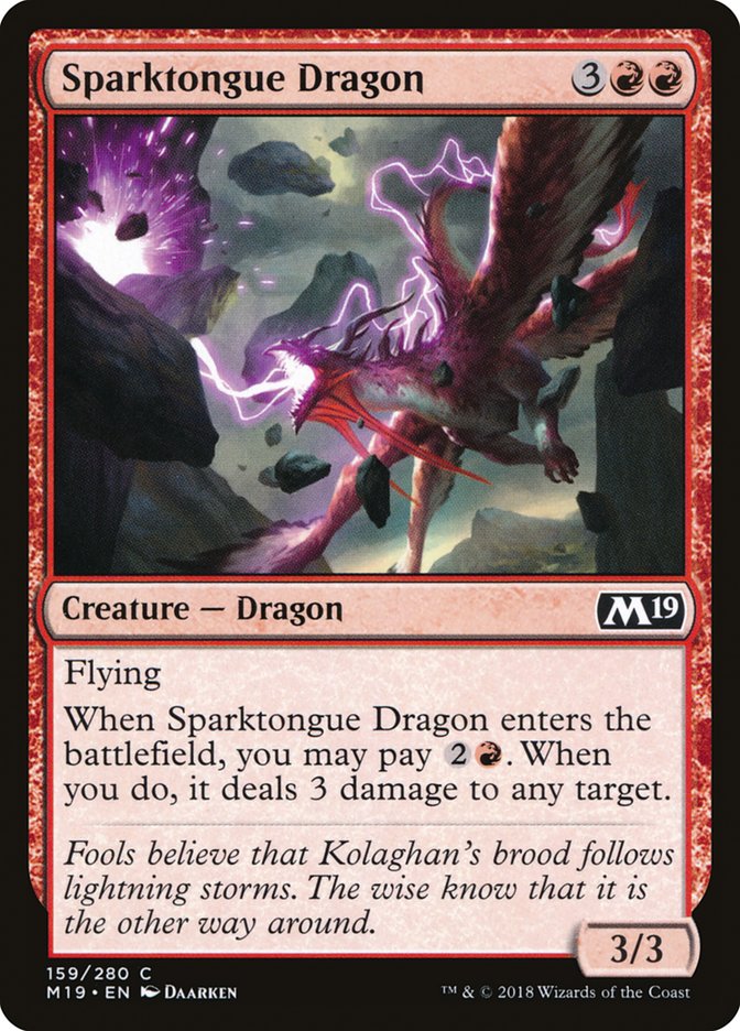 Sparktongue Dragon [Core Set 2019] | Game Master's Emporium (The New GME)