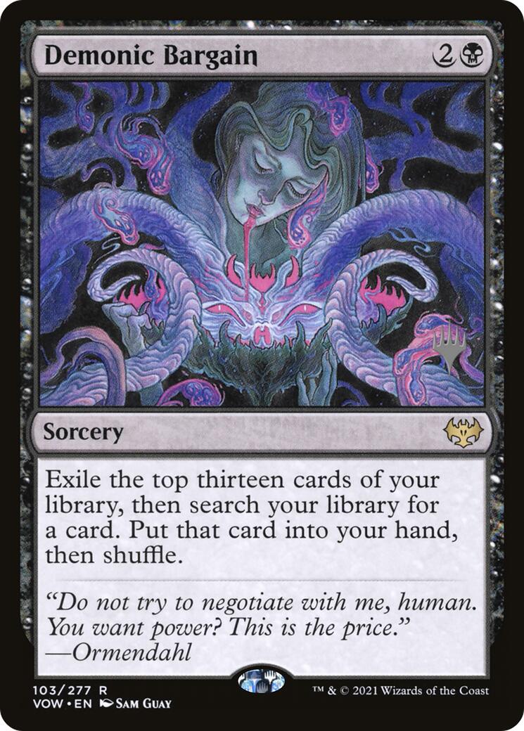 Demonic Bargain (Promo Pack) [Innistrad: Crimson Vow Promos] | Game Master's Emporium (The New GME)