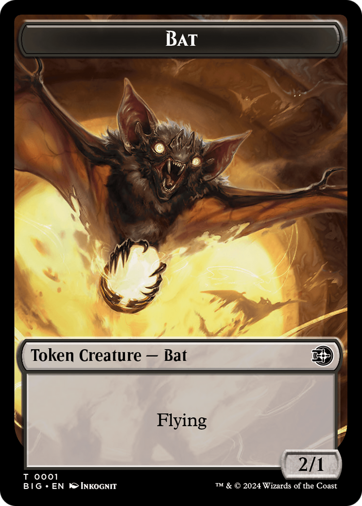 Mercenary // Bat Double-Sided Token [Outlaws of Thunder Junction Tokens] | Game Master's Emporium (The New GME)