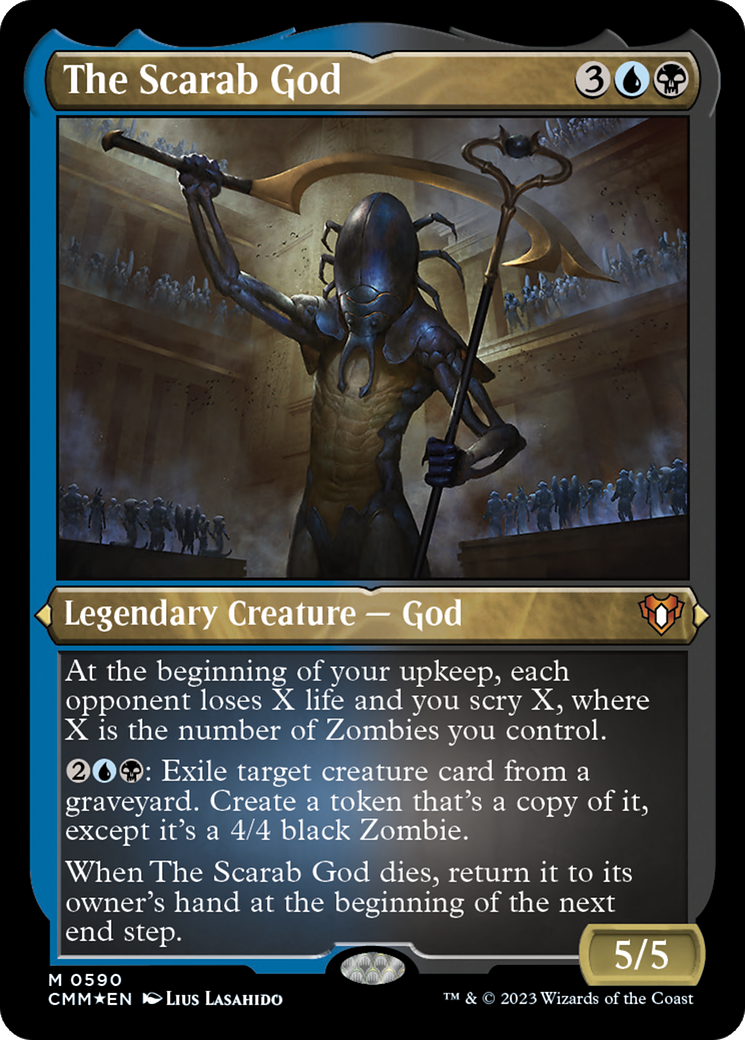 The Scarab God (Foil Etched) [Commander Masters] | Game Master's Emporium (The New GME)