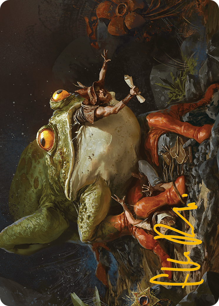 Rampant Frogantua Art Card (Gold-Stamped Signature) [Modern Horizons 3 Art Series] | Game Master's Emporium (The New GME)
