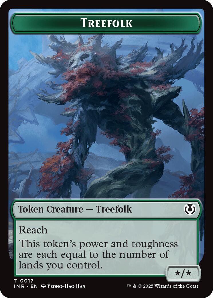 Treefolk // Emblem - Wrenn and Seven Double-Sided Token [Innistrad Remastered Tokens] | Game Master's Emporium (The New GME)