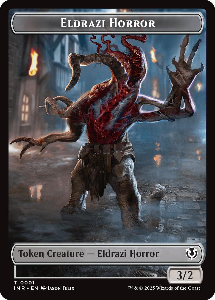 Eldrazi Horror // Human Soldier (0003) Double-Sided Token [Innistrad Remastered Tokens] | Game Master's Emporium (The New GME)