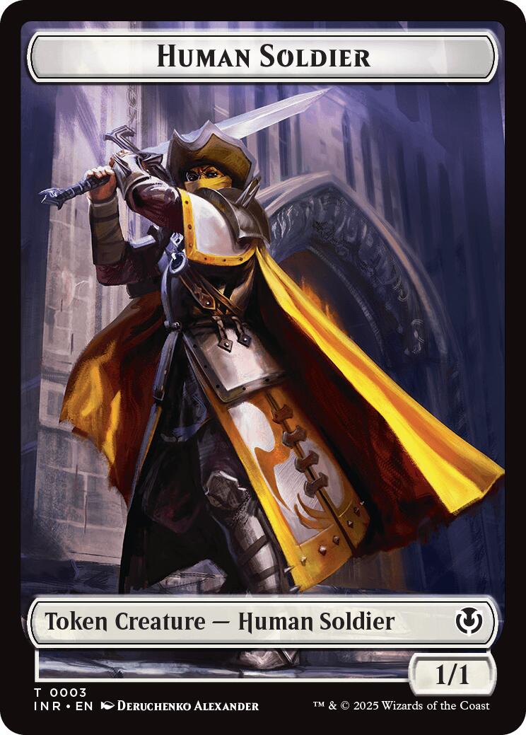 Eldrazi Horror // Human Soldier (0003) Double-Sided Token [Innistrad Remastered Tokens] | Game Master's Emporium (The New GME)