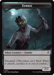 Zombie (0011) // Zombie (0012) Double-Sided Token [Innistrad Remastered Tokens] | Game Master's Emporium (The New GME)