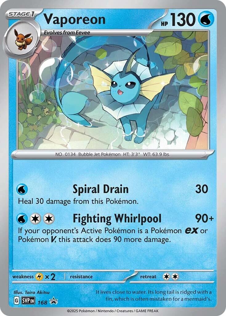Vaporeon (SVP168) [Scarlet & Violet: Black Star Promos] | Game Master's Emporium (The New GME)