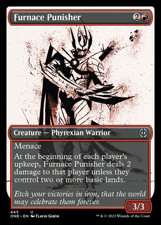 Furnace Punisher (Showcase Ichor Step-and-Compleat Foil) [Phyrexia: All Will Be One] | Game Master's Emporium (The New GME)