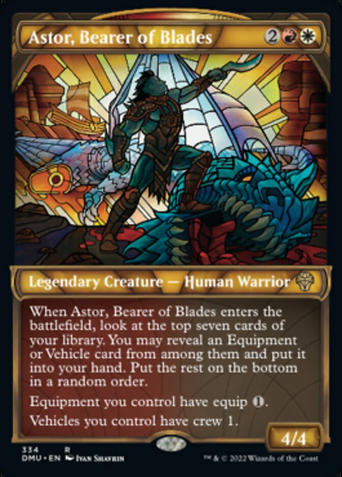 Astor, Bearer of Blades (Showcase Textured) [Dominaria United] | Game Master's Emporium (The New GME)