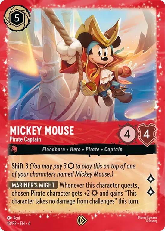 Mickey Mouse - Pirate Captain (18) [Promo Cards] | Game Master's Emporium (The New GME)