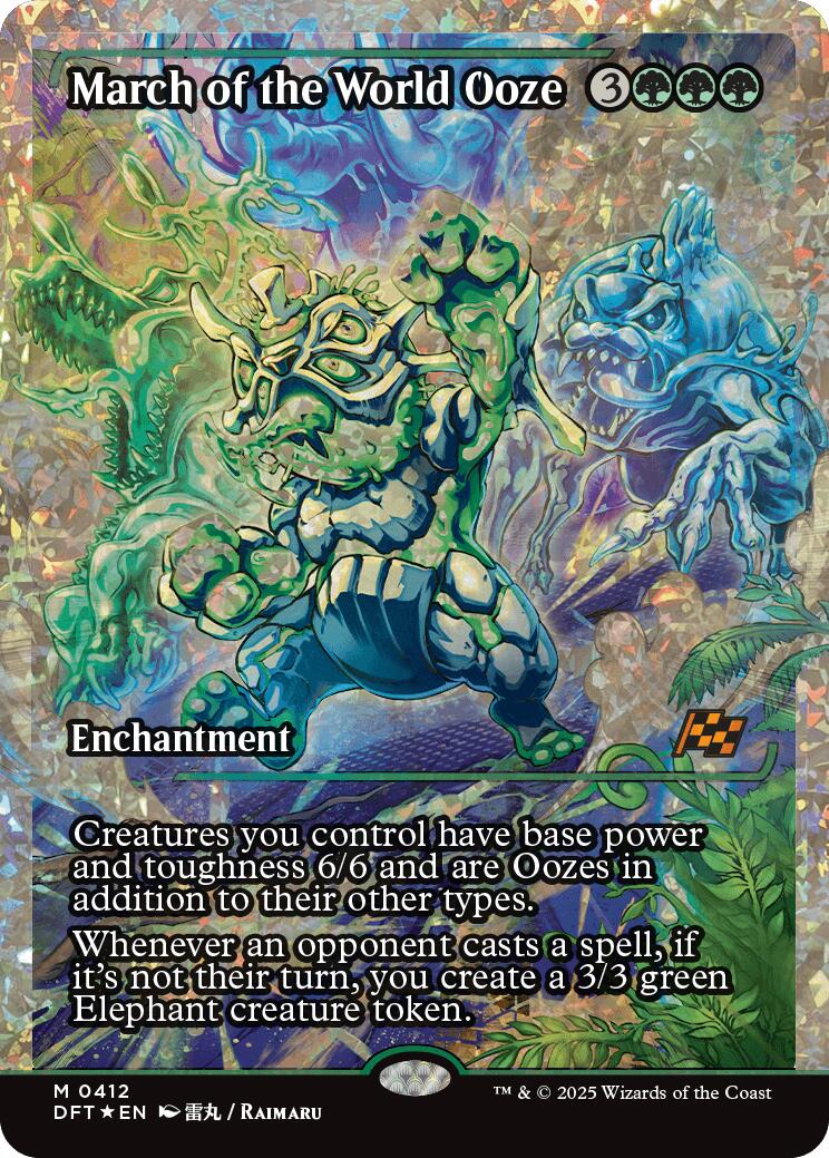 March of the World Ooze (Showcase Fracture Foil) (Japanese) [Aetherdrift] | Game Master's Emporium (The New GME)