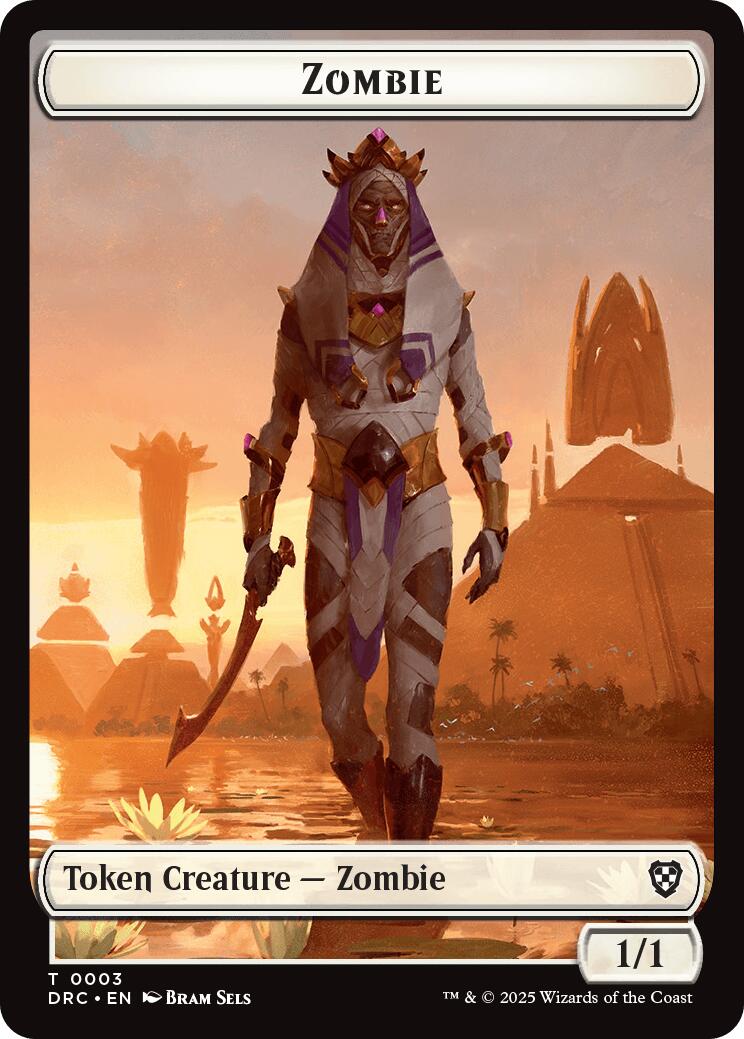 Vizier of Many Faces // Zombie (0003) Double-Sided Token [Aetherdrift Tokens] | Game Master's Emporium (The New GME)