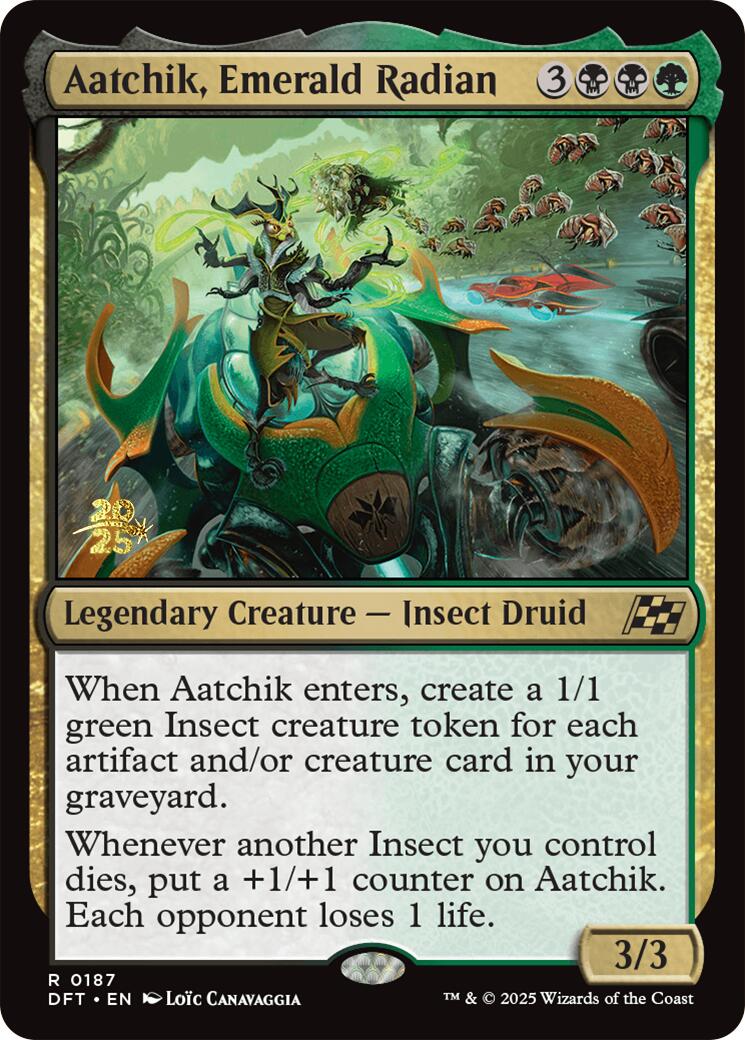 Aatchik, Emerald Radian [Aetherdrift Prerelease Promos] | Game Master's Emporium (The New GME)