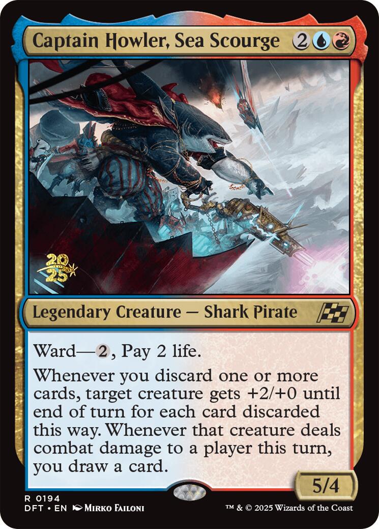 Captain Howler, Sea Scourge [Aetherdrift Prerelease Promos] | Game Master's Emporium (The New GME)