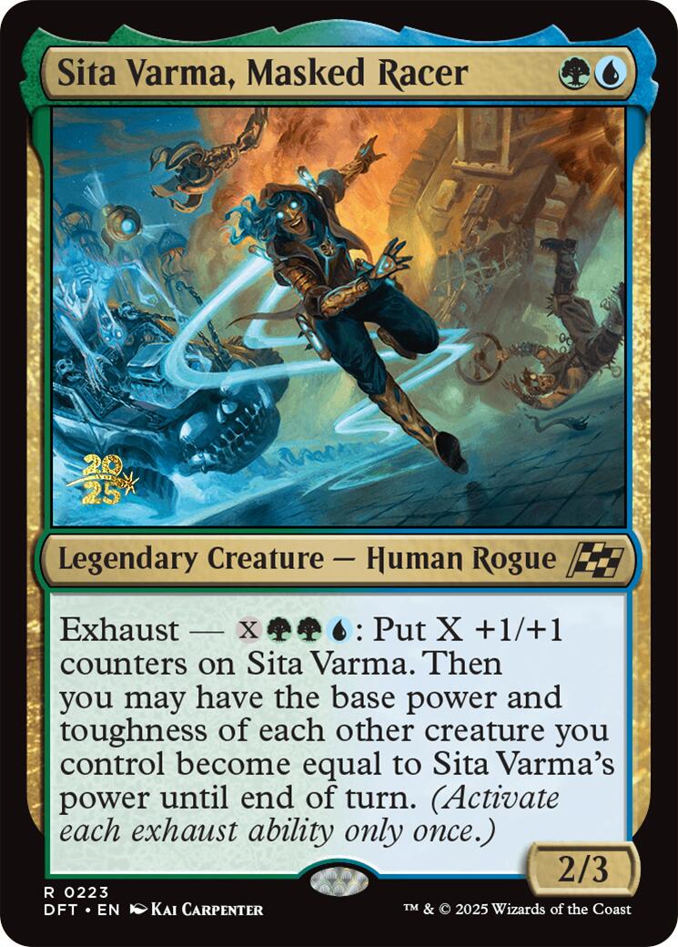 Sita Varma, Masked Racer [Aetherdrift Prerelease Promos] | Game Master's Emporium (The New GME)