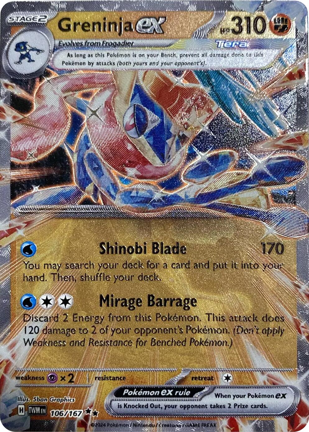 Greninja ex (106/167) (GameStop Metal Card) [Miscellaneous Cards] | Game Master's Emporium (The New GME)