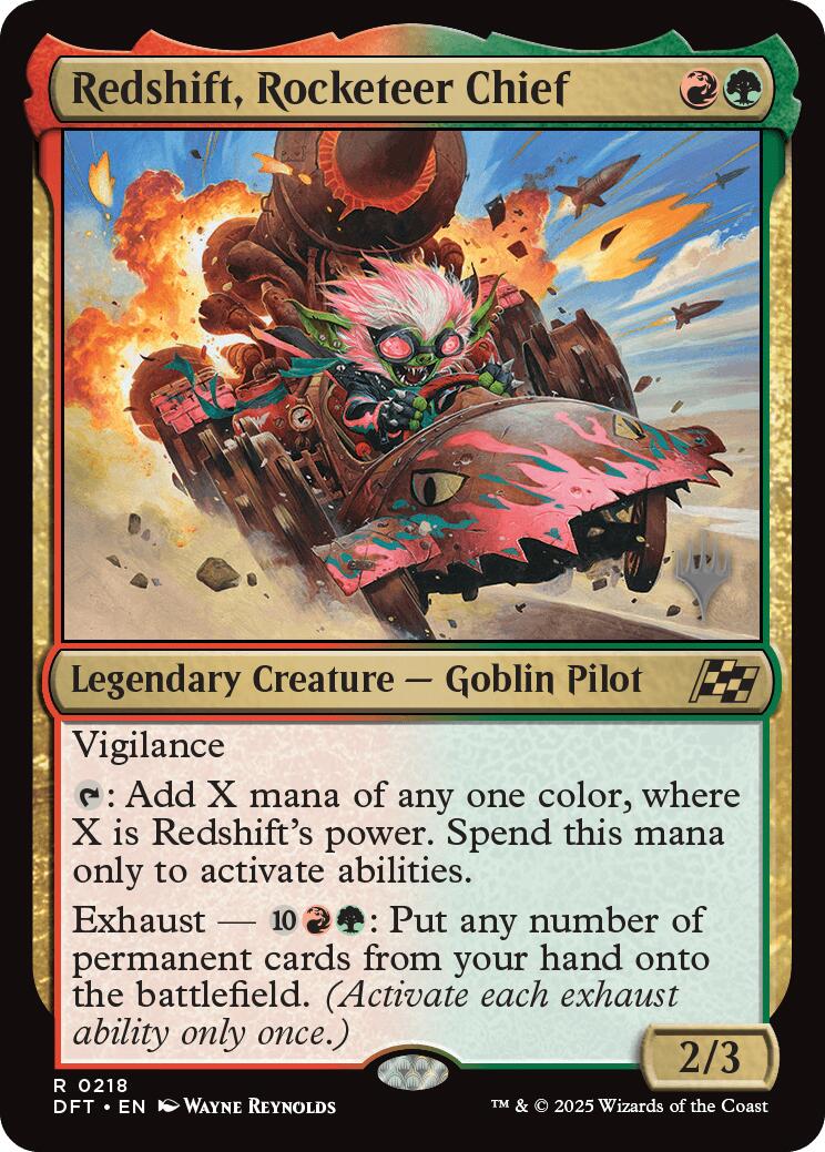 Redshift, Rocketeer Chief (Promo Pack) [Aetherdrift Promos] | Game Master's Emporium (The New GME)