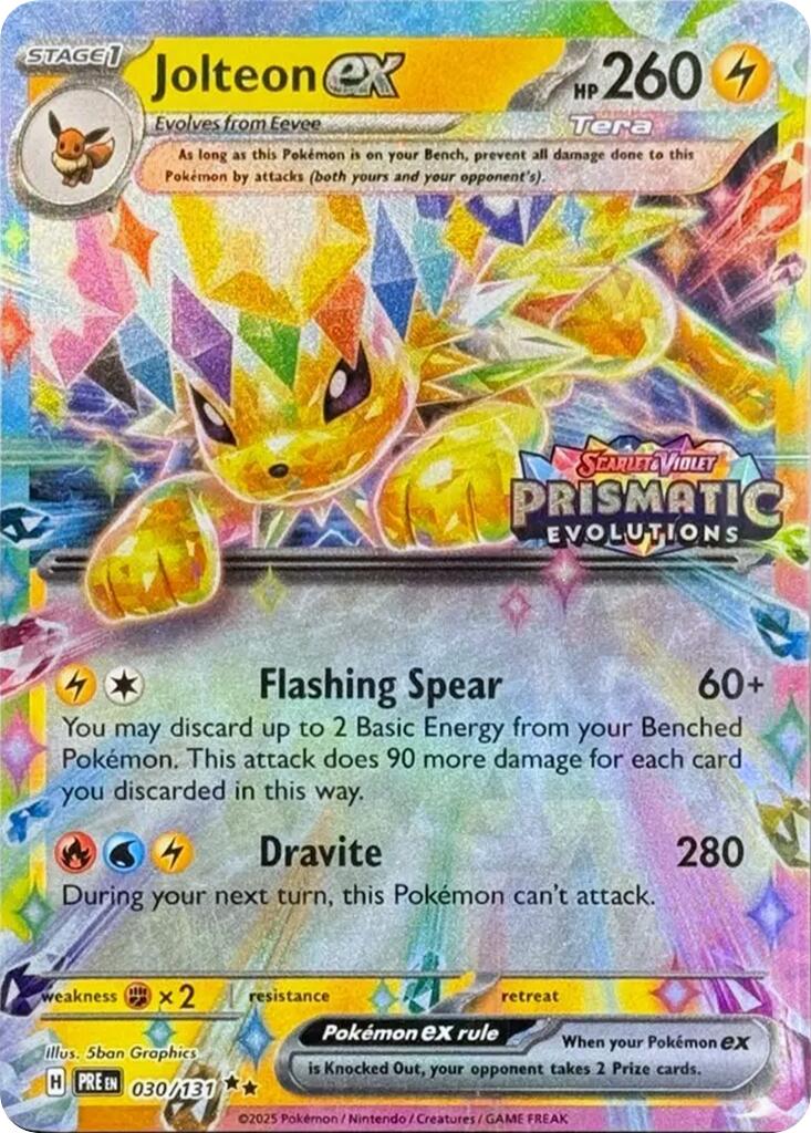 Jolteon ex (030/131) (Prismatic Evolutions Stamp) [Scarlet & Violet: Prismatic Evolutions] | Game Master's Emporium (The New GME)