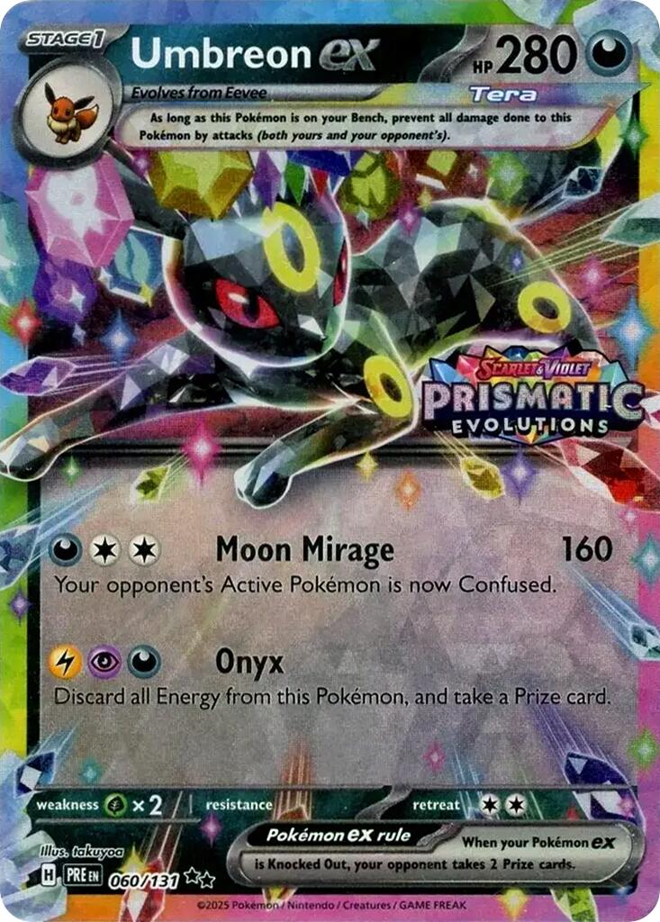 Umbreon ex (060/131) (Prismatic Evolutions Stamp) [Scarlet & Violet: Prismatic Evolutions] | Game Master's Emporium (The New GME)