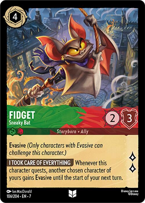 Fidget - Sneaky Bat (106/204) [Archazia's Island] | Game Master's Emporium (The New GME)
