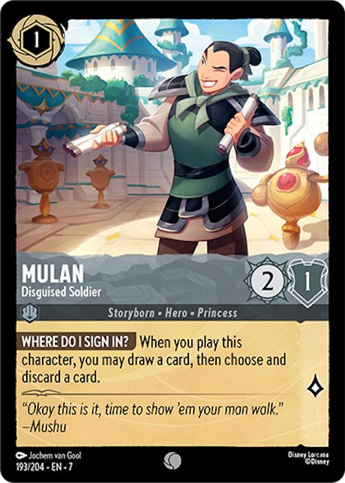 Mulan - Disguised Soldier (193/204) [Archazia's Island] | Game Master's Emporium (The New GME)