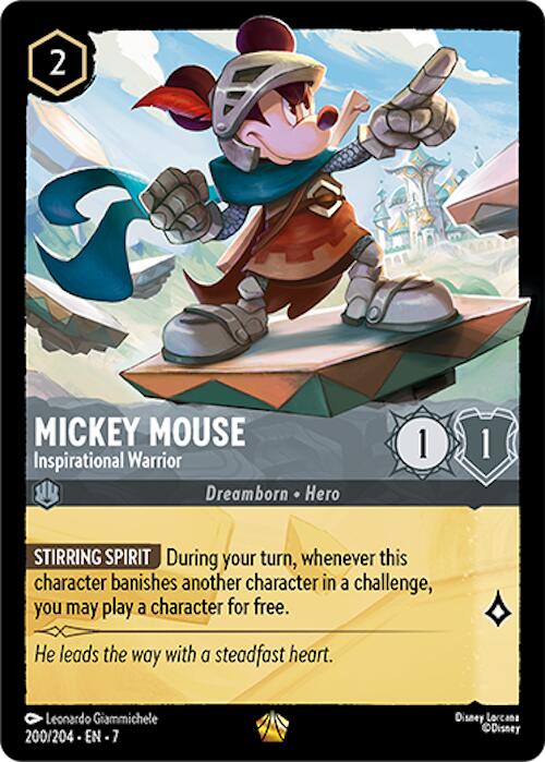 Mickey Mouse - Inspirational Warrior (200/204) [Archazia's Island] | Game Master's Emporium (The New GME)