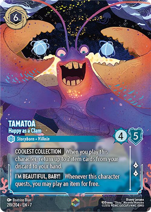 Tamatoa - Happy as a Clam (Enchanted) (219/204) [Archazia's Island] | Game Master's Emporium (The New GME)