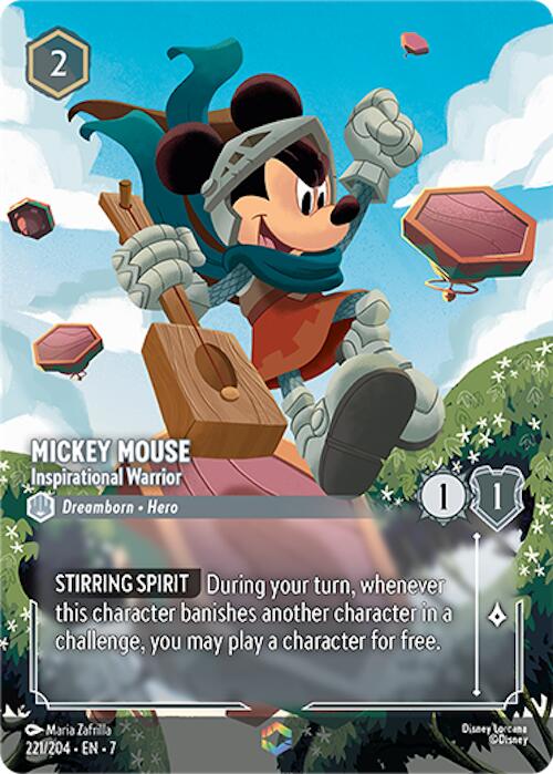 Mickey Mouse - Inspirational Warrior (Enchanted) (221/204) [Archazia's Island] | Game Master's Emporium (The New GME)