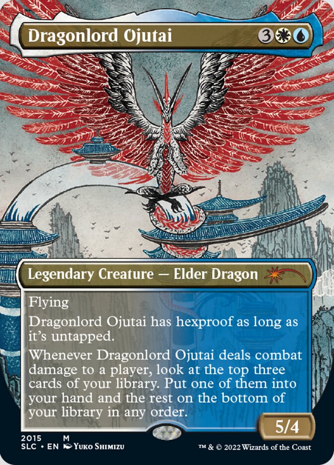 Dragonlord Ojutai (Borderless) [Secret Lair Countdown Kit] | Game Master's Emporium (The New GME)