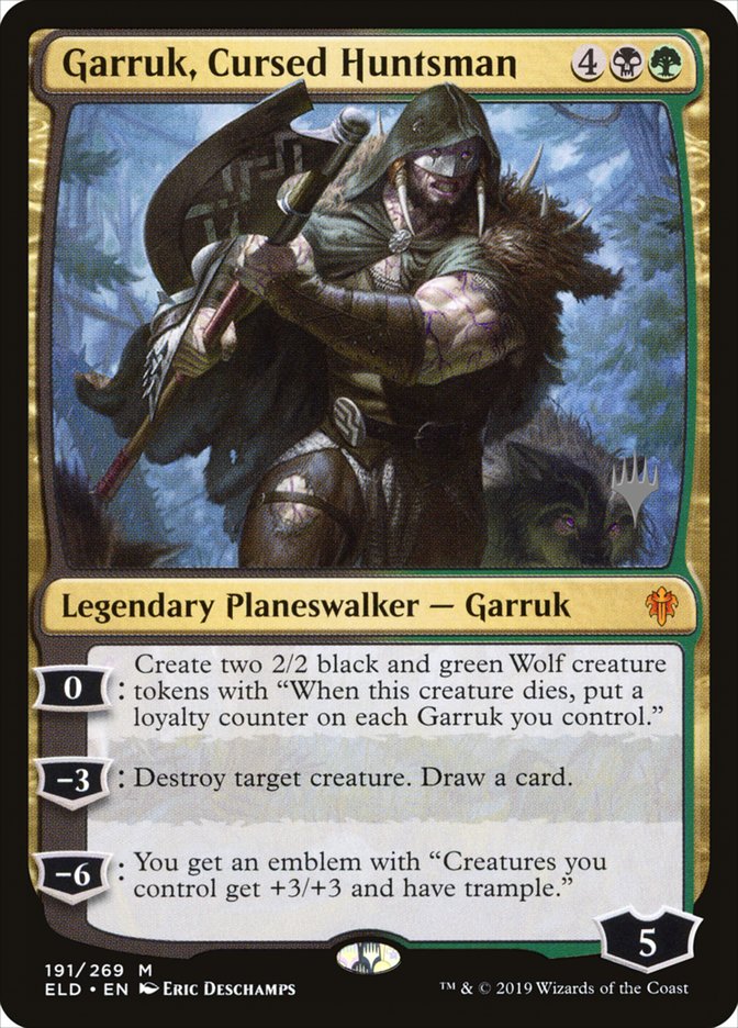 Garruk, Cursed Huntsman (Promo Pack) [Throne of Eldraine Promos] | Game Master's Emporium (The New GME)