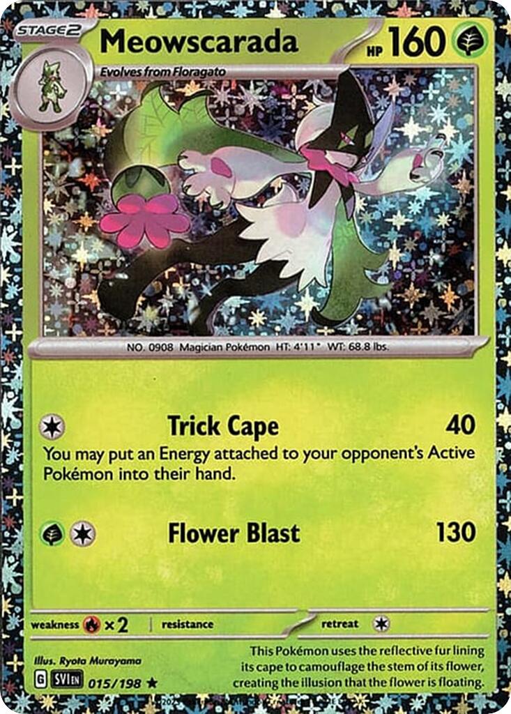 Meowscarada (015/198) (Sparkle Holo) [Miscellaneous Cards] | Game Master's Emporium (The New GME)