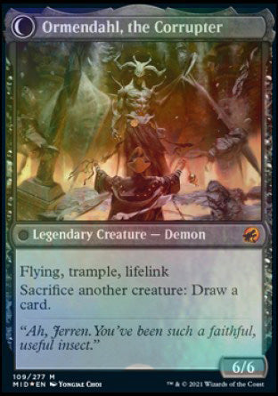 Jerren, Corrupted Bishop // Ormendahl, the Corrupted [Innistrad: Midnight Hunt Prerelease Promos] | Game Master's Emporium (The New GME)